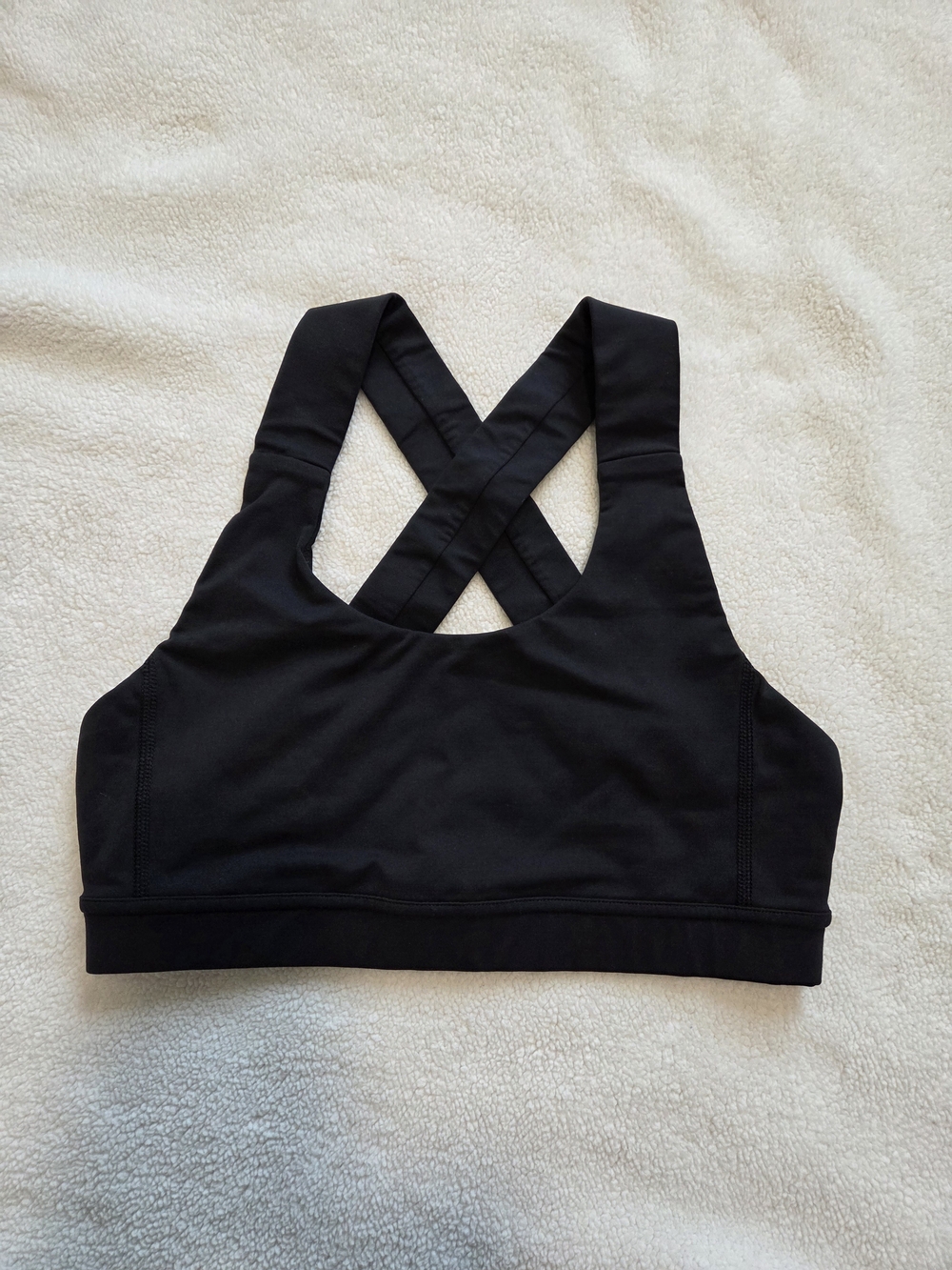 Lululemon Black Cross-Back Sports Bra -Size 6
